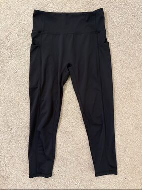 Senita Athletics Black Performance Leggings with Branded Waistband